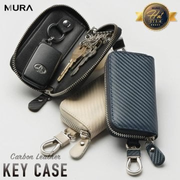 カーボンレザー 本革 キーケース メンズ 6連 スマートキー レディース おしゃれ レザー ペア 革 プレゼント 黒 ブラック ネイビー カード 男性 女性 カラビナ カード入れ カーボン 車 多機能 プレゼント ギフト 父の日 誕生日 送料無料