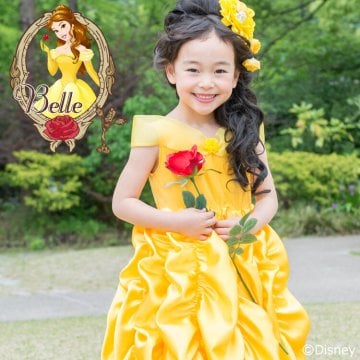 ベル ディズニープリンセス ドレス＜リトルプリンセスルーム ディズニーコレクション ベル＞【公式ライセンス コスプレ 衣装 ギフト キッズ 美女と野獣 Disney Princess コスチューム 子供 子ども クリスマス プレゼント 女の子 なりきり】