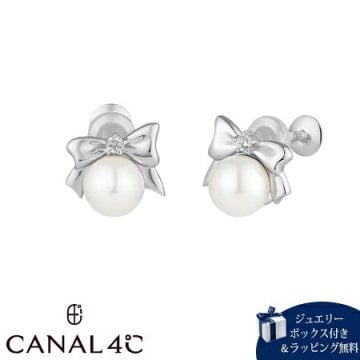 【無料ラッピング】 カナルヨンドシー Canal 4℃ カナル4℃ イヤリング シルバー EARFLOW 6月誕生石 リボン 淡水パール レディース ブランド 正規品 新品 ギフト プレゼント 人気 おすすめ 誕生日 記念日 クリスマス 送料無料 4cc521950