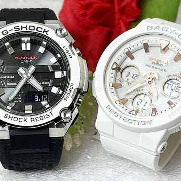 恋人たちのGショック ペアウオッチ  G-SHOCK  カシオ ホワイト２本セット GST-B600-1AJFBGA-2500-7AJFプレゼント   ラッピング無料 メッセージカード  クリスマス プレゼント 誕生日 御祝い還暦 銀婚式 結婚記念日 婚約