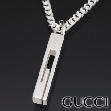 グッチ ネックレス GUCCI ペンダント シルバー アクセサリー シルバー925 ユニセックス メンズ レディース Gマーク Gモチーフ ペンダント 225055-J8400-8106 【ラッピング無料 誕生日 お祝い プレゼント ギフト 贈り物】 送料無料