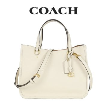 送料無料 コーチ COACH アウトレット レディース 誕生日 バッグ ハンドバッグ ラクラク開閉 2WAYバッグ C3460 B4/HA(ブラス×チョーク) ホワイト