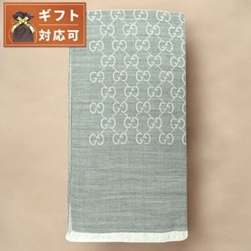 グッチ GUCCI ストール マフラー ロゴ GG メンズ レディース 165904 3G646 1400 ライトグレー