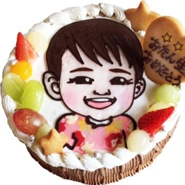 似顔絵ケーキ チョコケーキ