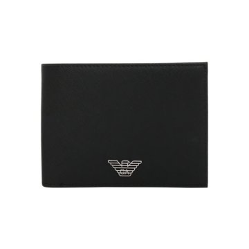 EMPORIO ARMANI エンポリオアルマーニ 二つ折り財布 折り畳み y4r165-y138e-81072 メンズ BLACK ブラック
