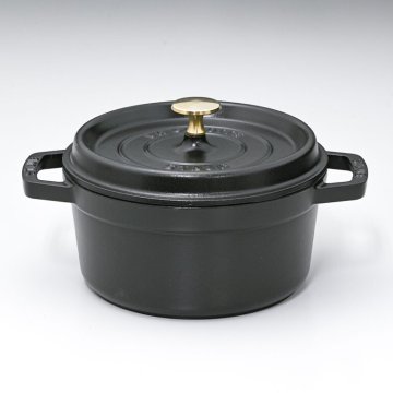 ストウブ ピコ ココット ラウンド 20cm 鋳物 ホーロー 鍋 なべ 調理器具 キッチン用品 ブラック 2.2L 1102025 (40509-487-0) 洋食器 【スペシャルラッピング1100円(別売り)】 送別会 誕生日 お中元 結婚祝い 結婚式 高級 父の日 母の日 成人祝い ホワイトデー