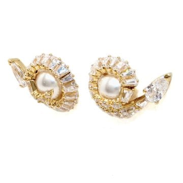 スワロフスキー swarovski ピアス Snake ミックスカット 5698888 スネーク スタッドピアス アクセサリー 巳年 レディース ゴールド+ホワイト 海外正規品