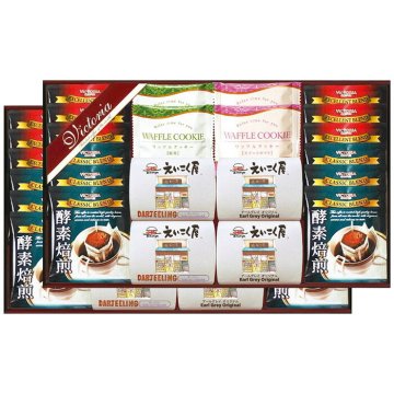 ビクトリアコーヒー ドリップコーヒー＆紅茶・ワッフルクッキーセット VEM-80 VEM-80 内祝い お祝 出産内祝い