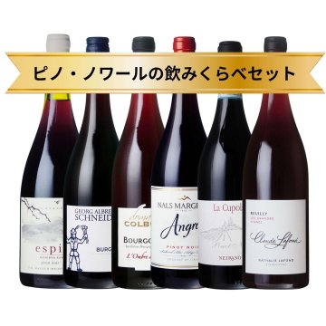 ピノ・ノワールの飲みくらべ 6本セット 赤ワインのセット ワイン好きな方に ドイツ フランス イタリア チリ 偉大なるワイナリー ソムリエ厳選 ソムリエールおすすめ プレゼント メーカーお取り寄せ ワイン飲み比べセット
