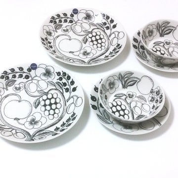 アラビアARABIA　ブラックパラティッシ　ファーストセット6ピース【お祝い　ギフト　食器セット　新生活】【御結婚御祝・内祝・新築御祝・還暦御祝・御礼・寿・ギフト包装可能】