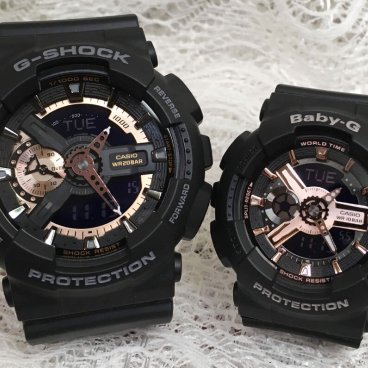 カシオ 恋人たちのGショック ペアウォッチ G-SHOCK BABY-G GA-110RG-1AJF BA-110RG-1AJF 電池式 送料無料 国内正規品 記念日 誕生日 プレゼント お揃い ブラック 黒 クリスマス お祝い 結婚 婚約 20代 30代 40代 50代 カップル 夫婦