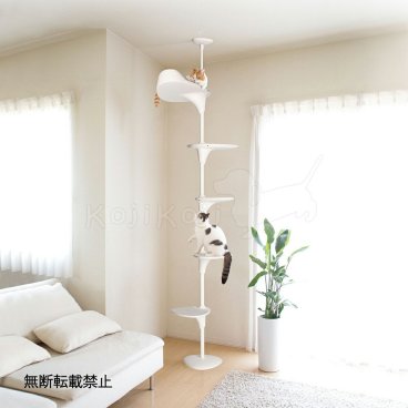 OPPO オッポ キャットフォレスト ツー CatForest-2 ホワイト 猫 キャットタワー 突っ張り スリム 省スペース おしゃれ ネコ用品