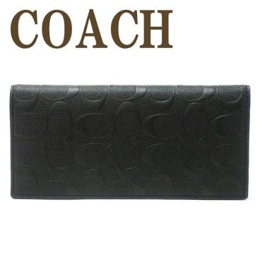 コーチ COACH 財布 メンズ 長財布 二つ折り 本革 レザー 長財布 91636QBBK ブランド 人気