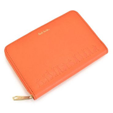 ポールスミス 財布 二つ折り財布 ラウンドファスナー オレンジ Paul Smith pwd874-42 レディース 婦人 ギフト 定番 彼氏 彼女 プレゼント