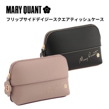 【公式】【フリップサイドデイジースクエアティッシュケース】マリークワント MARY QUANT マリークヮント マリクワ ティッシュケース ポケットティッシュ ポーチ 小物入れ ブラック ベージュ シンプル おしゃれ 可愛い 女性 10代 20代 30代 入学祝 就職祝い 誕生日 プレゼント