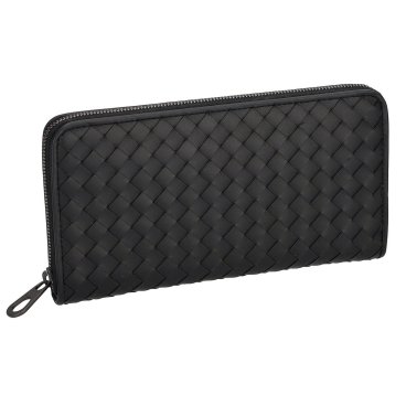 ボッテガヴェネタ BOTTEGA VENETA 財布 長財布 ラウンドファスナー長財布 小銭入れ付き 510643 V47W1 1275 イントレチャート メンズ レディース ブラック 本革 レザー