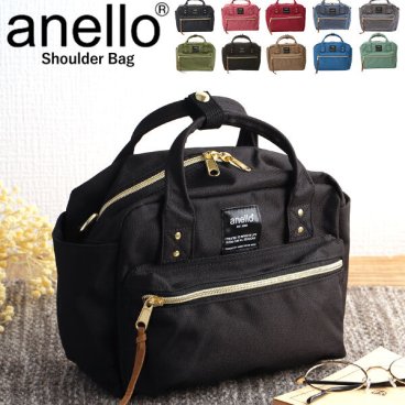 ショルダーバッグ アネロ anello ショルダー ミニ 杢調 定番 2way かわいい 軽い 女の子 斜めがけ ポリキャン ポリエステルキャンバス レディース 旅行 ミニショルダー ボストン レディースバッグ atc1223