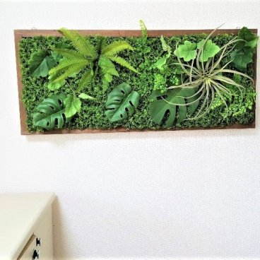 人工観葉植物　【グリーンパネル】【グリーンボード】【グリーン壁掛け】大型　87ｃｍ×63ｃｍ【横にも縦にも使用可】