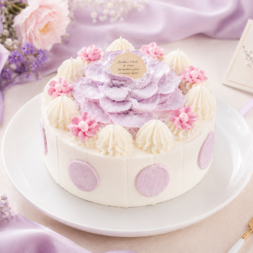 誕生日ケーキ フラワーケーキ《紫芋のお花ケーキ》紫芋ケーキ スイーツ ギフト プレゼント お取り寄せスイーツ  バースデー 記念日 お祝い　