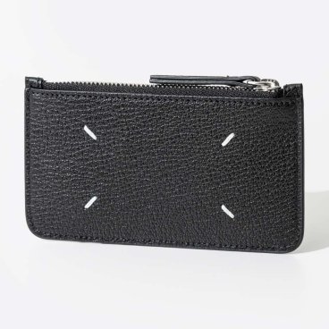 メゾン マルジェラ MAISON MARGIELA SA1VX0003 P4806 カードケース CARD HOLDER ZIP EW メンズ レディース 4ステッチ カードホルダー フラグメントケース ウォレット レザー コインケース ミニ財布 ビジネス パスケース ロゴ 通勤 通学 コンパクト ギフト ブラック