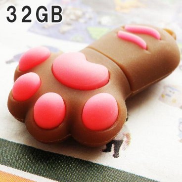 usbメモリ 32gb USBメモリ 32GB ネコ 肉球 黒 茶 白 フラッシュメモリー USBドライブ メモリ メディア かわいい 面白い 写真 画像 動画 音楽 データ保存 雑貨 プレゼント 北海道 沖縄 離島もポスト投函で送料無料