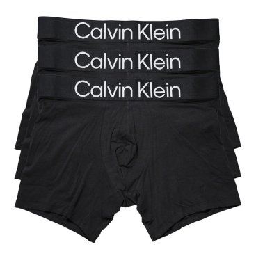 カルバンクライン：COTTON STRETCH BOLD LOGO ボクサーブリーフ 3PK (ブラック)[ボクサーパンツ/ 男性下着/ メンズインナー/人気ブランド/おすすめギフト/誕生日プレゼント/メンズファッション]