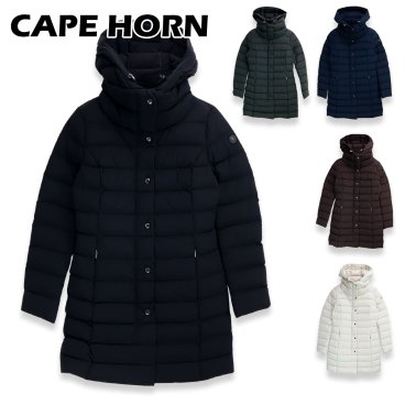 ケープホーン CAPE HORN サンタクルス SANTACRUZ B2570 ダウンジャケット レディース ダウンコート フード付き ストレッチ セミロング丈 防寒 軽量 ブランド 正規品 新品 ギフト プレゼント 人気