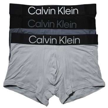 カルバンクライン：COTTON STRETCH BOLD LOGO ボクサーパンツ 3PK (ブラック／タービュレンス／ウルフグレー)[ボクサーパンツ/ 男性下着/ メンズインナー/人気ブランド/おすすめギフト/誕生日プレゼント/メンズファッション]
