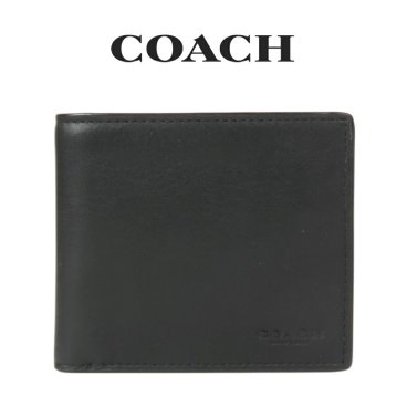 送料無料 コーチ COACH アウトレット メンズ 敬老の日 財布 二つ折り財布 5011 BLK(ブラック) ブラック