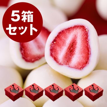 神戸フランツ 神戸苺トリュフ(R)5箱セット 【手提げ袋付】 スイーツ 洋菓子 チョコレート チョコ ホワイトチョコ いちご プレゼント ギフト 贈り物 手土産 誕生日 敬老の日