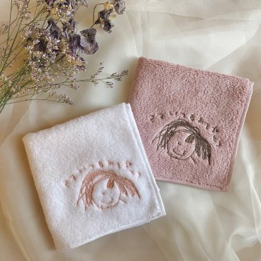 似顔絵刺繍ハンドタオル/誕生日/父の日/母の日/敬老の日