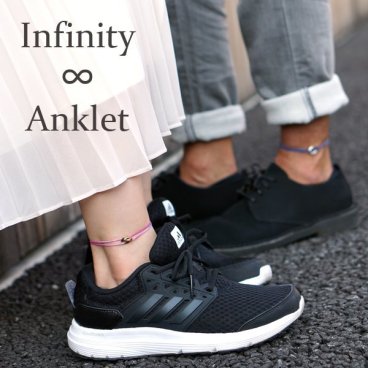 つけっぱなしOK 私達の2つの誕生石を身に付ける シンプル アンクレット Infinity ダブルリング 2ストーン メンズ レディース ペア におすすめ カップル におすすめ プレゼント ギフト ステンレス インフィニティ 刻印 名入れ 可 静電気 静電気除去 抗菌 抗ウイルス 消臭 Alavel ブランド エラベル [単品販売]  恋人 デート  記念 推し活 大人 秋 冬 クリスマス 