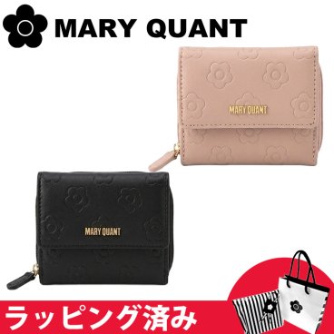 マリークワント マリクワ 財布 ミニ ウォレット 花柄 牛革 デイジーアウトラインパターン2 パース ギフト レディース MARY QUANT クリスマス