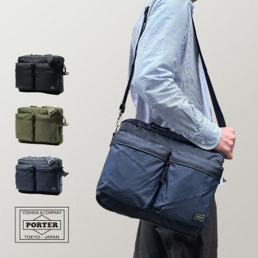 ポーター フォース ショルダーバッグ 855-07415 吉田カバン PORTER メンズ レディース 斜めがけ ショルダー 軽量 軽い 横型 ナイロン 大人 ブランド ミリタリー シンプル カジュアル 大容量 A4 通勤 通学 旅行 トラベル 日本製 ギフト プレゼント 父の日 母の日