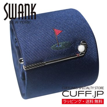 SWANK スワンク ゴルフクラブ グリーン ネクタイ ネクタイピン セット プレゼント ギフト父 彼氏 夫 結婚祝い 誕生日