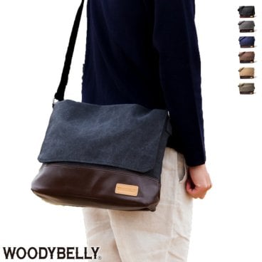 【A4サイズ】WOODYBELLY ショルダーバッグ【送料無料】メンズ 帆布 a4サイズ 父の日 プレゼント 斜めがけ かっこいい メッセンジャーバッグ 斜め掛け キャンバスバッグ 軽量 ブランド カジュアル 斜めがけバッグ 通勤 通学 ワンショルダー 海外旅行 おしゃれ 大人 学生 ギフト 贈り物 父親 彼氏 通勤 通学 誕生日