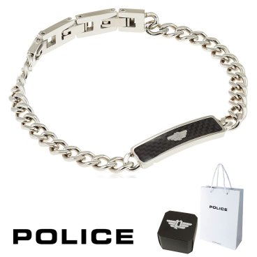 正規品 ポリス POLICE ブレスレット ENGAGE II エンゲージ 2 GB0009001 ステンレス 316L サージカルステンレス シルバー ブラック メンズ 男性 ギフト プレゼント おすすめ 誕生日 クリスマス バレンタイン お祝い 新品 送料無料