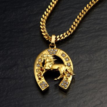 【幸運と財運を呼ぶ！】馬蹄 ネックレス ペンダント メンズ 24金 24K ゴールド 喜平 ネックレス 50cm おしゃれ 大人 ギフト プレゼント 父の日 敬老の日 誕生日 50代 60代 70代 日本製