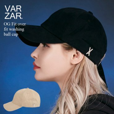 【正規品 国内発送 送料無料】 VARZAR バザール 韓国 帽子 キャップ 深め 小顔効果 顔が見えづらい 紫外線対策 レディース メンズ 人気 ファッション [ OG Fit over fit washing ball cap 585 586 ] ユニセックス オーバーフィット