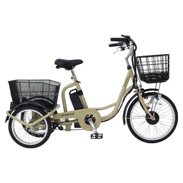 ACTIVEPLUS 電動アシスト 三輪自転車 ノーパンクタイヤ 専用サイクルカバー付き　送料無料