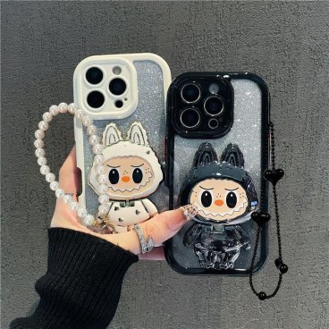 ラブブ スマホケース カバー ケース おしゃれ 携帯 ストラップ iphone16 17 スタンド付き iPhone 11 12 13 14 15 pro promax アイフォンケース 吊り下げ labubu