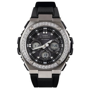 G-SHOCK G-Steel GST w300 大粒CZダイヤ（キュービックジルコニア）カスタムベゼル Gスチール Kronic