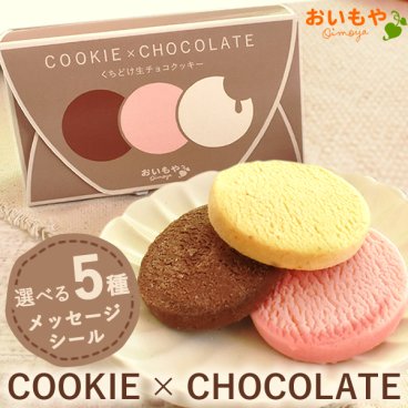 3種類の味が楽しめる！くちどけチョコクッキー 3枚入り 6枚入り メッセージシール付き プチギフト 退職 移動 お菓子 洋菓子 焼き菓子 500円 スイーツ 米粉 葛粉 なめらか ストロベリー スイートポテト チョコレート お菓子好き 個包装 会社 イベント 自分へのご褒美 ちょっとした 結婚式 お見送りギフト 送別会 ティータイム 挨拶 お礼 上司 先輩 敬老の日 退職祝い