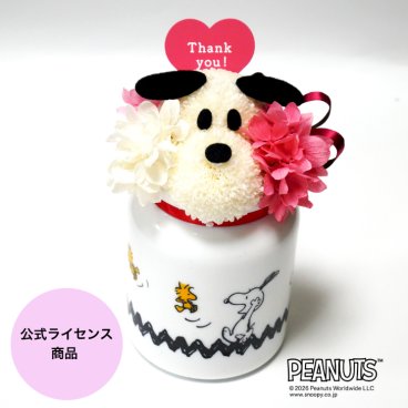 NEW!【公式ライセンス商品】送料込み プリザーブドフラワーで作ったスヌーピーがかわいいフラワーギフト。お花スヌーピーZigzag 【プリザーブドフラワー 花 お花 フラワー フラワーギフト キャラ スヌーピー かわいい 雑貨 インテリア プレゼント ギフト 誕生日 記念日 お祝い】