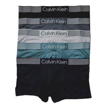 カルバンクライン：MICROFIBER STRETCH FLEX ローライズボクサーパンツ 5PK (ブラック／タービュランス／ハイライズ／ダスティセージ／ショアライン)[ボクサーパンツ/ 男性下着/ メンズインナー/人気ブランド/おすすめギフト/誕生日プレゼント/メンズファッション]