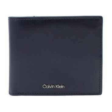カルバンクライン　CK　Calvin Klein　二つ折り財布　LV04D1163G UB1　ブラック BLACK　カウナッパレザー　RAISED EW BILLFOLD WITH COIN　レイズド イーストウエスト ビルフォード ウィズ コイン　Europeライン