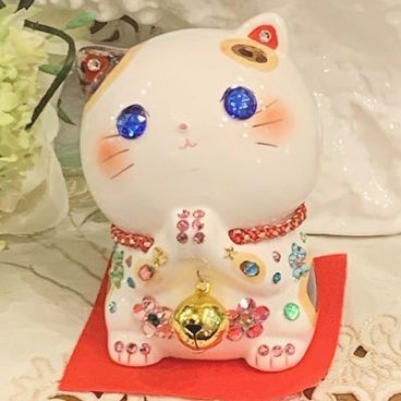 【金運招き猫】金鈴お願い招き猫(貯金箱)【贈り物に！】猫 ねこ cat キャット デコレーション 置物 風水 宝くじ 大当たり まねきねこ ラインストーン キラキラ 商売繁盛 開店祝い 合格祈願 御祝 内祝 縁起物 誕生日 記念日 母の日 お祝い 贈り物 プレゼント ギフト 可愛い かわいい