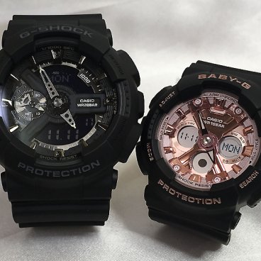 カシオ 恋人たちのGショック ペアウォッチ G-SHOCK BABY-G GA-110-1BJF BA-130-1A4JF 電池式 送料無料 国内正規品 記念日 誕生日 プレゼント お揃い 黒 ブラック クリスマス お祝い 結婚 婚約 20代 30代 40代 50代 カップル 夫婦