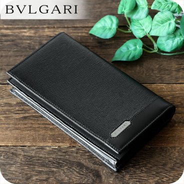 ブルガリ 長財布 メンズ ブランド BVLGARI レザー 284731 BLK ブラック