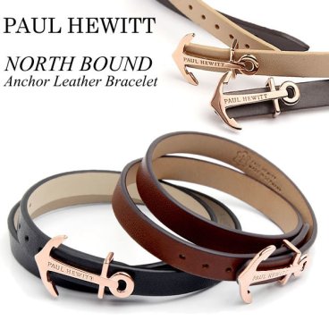 Paul Hewitt ポールヒューイット NORTH BOUND ラップブレスレット ユニセックス レディース メンズ 革ベルト 重ね付 アクセサリー Anchor PH-WB